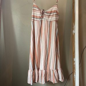 Lulus striped midi dress